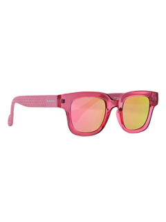 Thick-Rimmed Bubblegum Rectangle Sunglasses