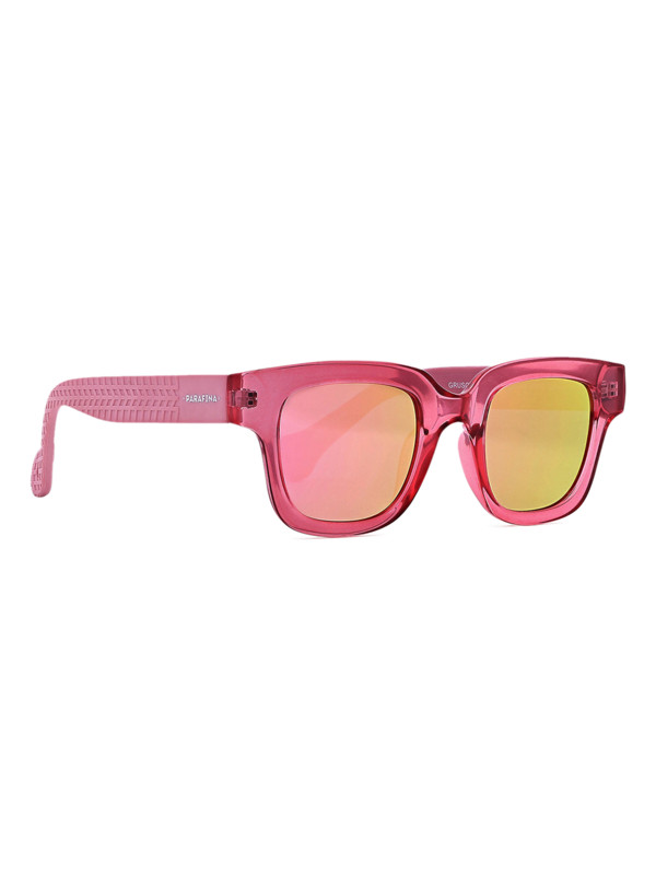 Thick-Rimmed Bubblegum Rectangle Sunglasses