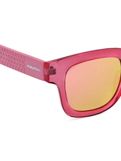 Thick-Rimmed Bubblegum Rectangle Sunglasses