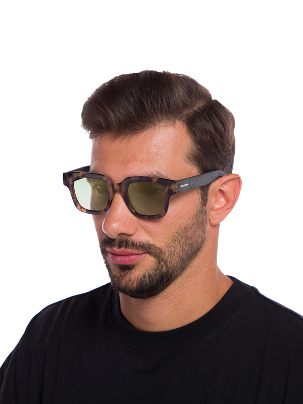 Thick-Rimmed Tortoise Shell Rectangle Sunglasses