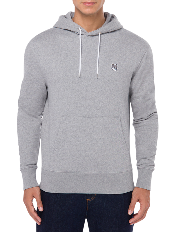 Grey Fox Head Patch Classic Hoodie