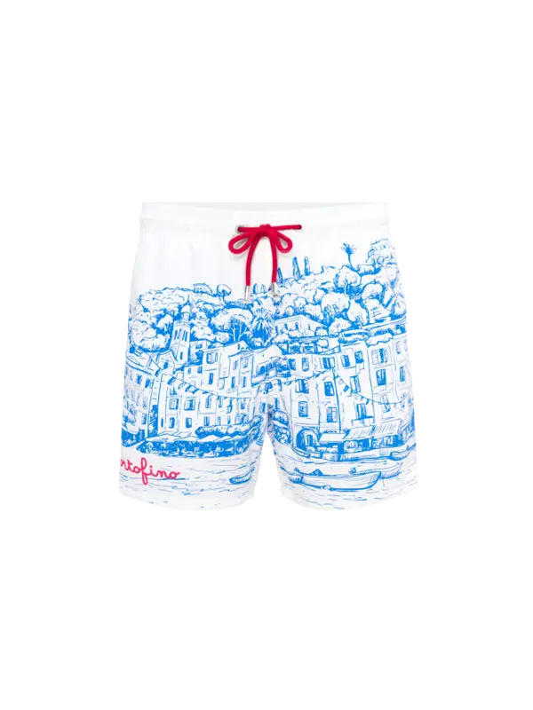 Gustavia Placed Print Shorts