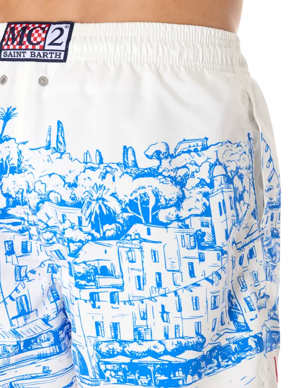 Gustavia Placed Print Shorts