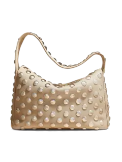 حقيبة كتف إيلينا مرصعة بدبابيس فضية