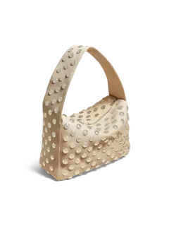 حقيبة كتف إيلينا مرصعة بدبابيس فضية