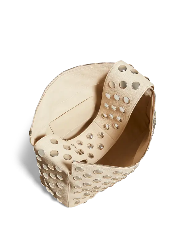 حقيبة كتف إيلينا مرصعة بدبابيس فضية