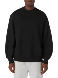 سويت شيرت بفتحة رقبة مستديرة مزين بشعار