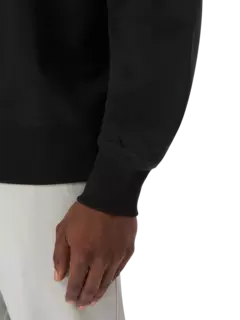 سويت شيرت بفتحة رقبة مستديرة مزين بشعار