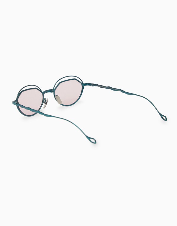 Blue/Silver Round Eye Sunglasses