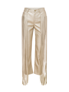 Allie Fringe Faux Leather Pants