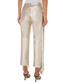 Allie Fringe Faux Leather Pants