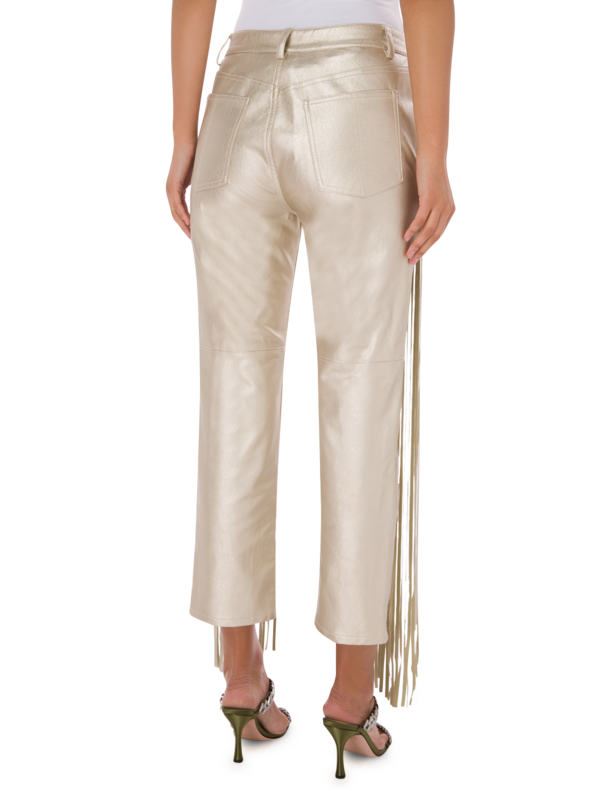 Allie Fringe Faux Leather Pants
