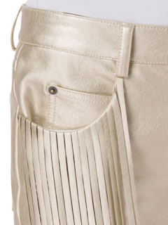 Allie Fringe Faux Leather Pants