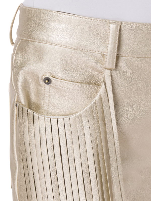 Allie Fringe Faux Leather Pants