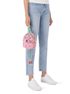 Mini bucket bag pale pink mint HAPPY