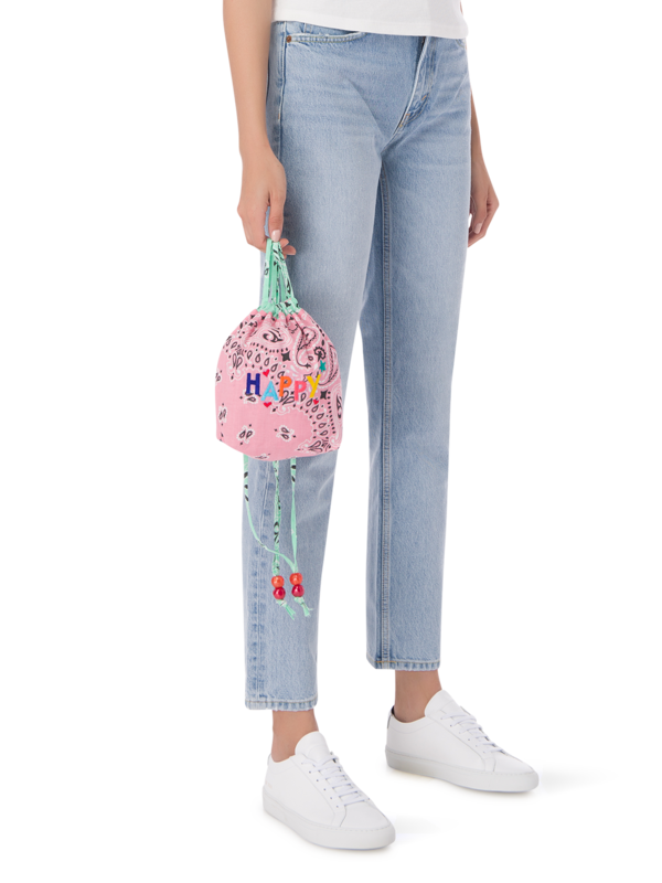 Mini bucket bag pale pink mint HAPPY