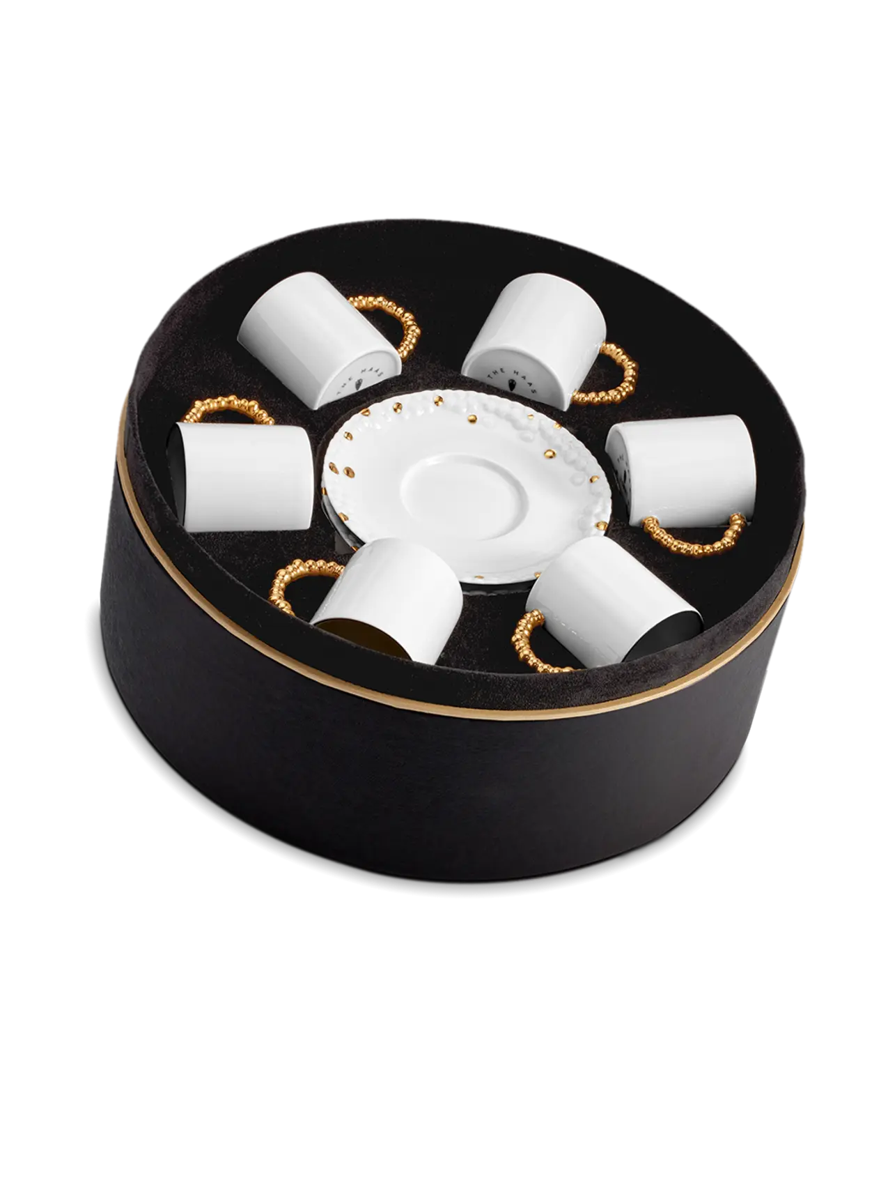 Set of 6 Haas Mojave Espresso Cups & Saucers