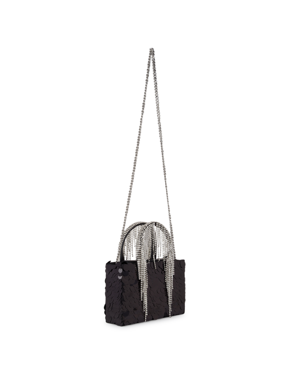 SEQUIN MIDI CRYSTAL FRINGE TOTE