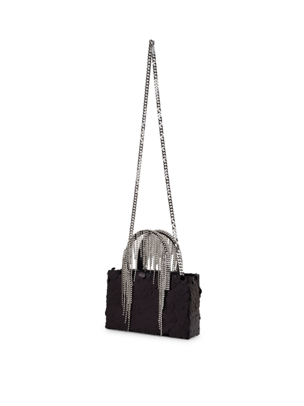 SEQUIN MIDI CRYSTAL FRINGE TOTE
