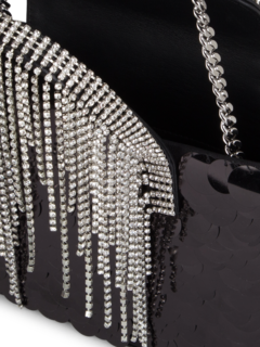 SEQUIN MIDI CRYSTAL FRINGE TOTE