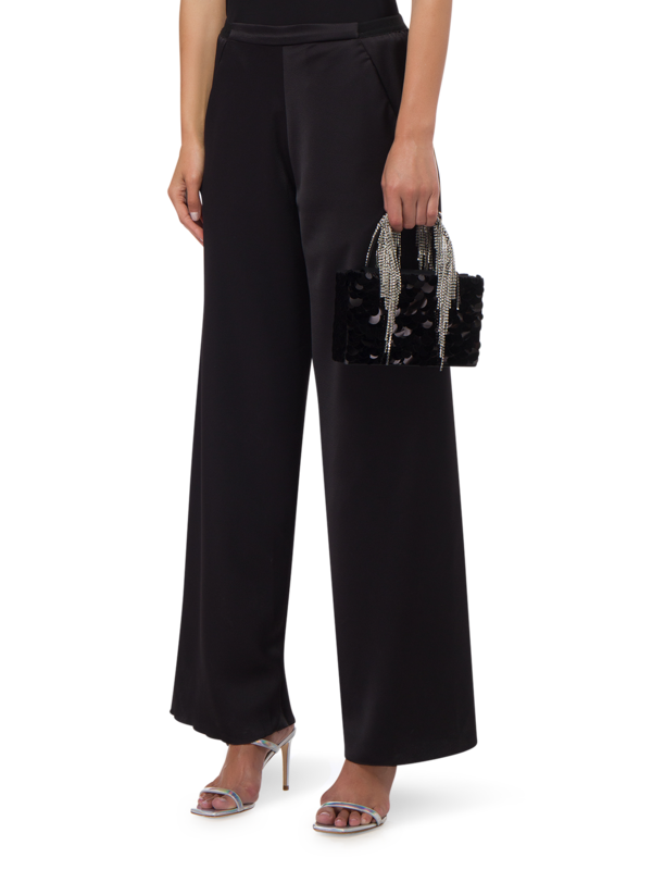 SEQUIN MIDI CRYSTAL FRINGE TOTE