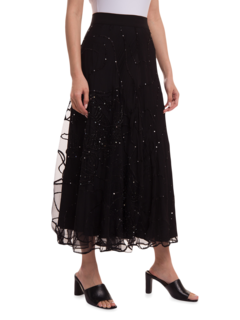 Starlight Long Skirt with Overlay