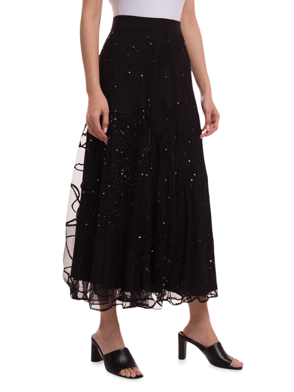 Starlight Long Skirt with Overlay