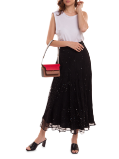 Starlight Long Skirt with Overlay