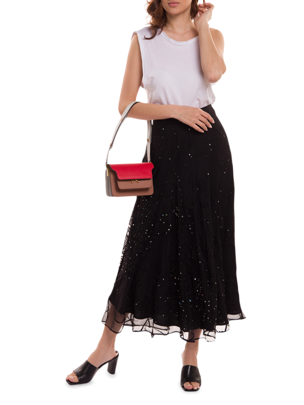 Starlight Long Skirt with Overlay