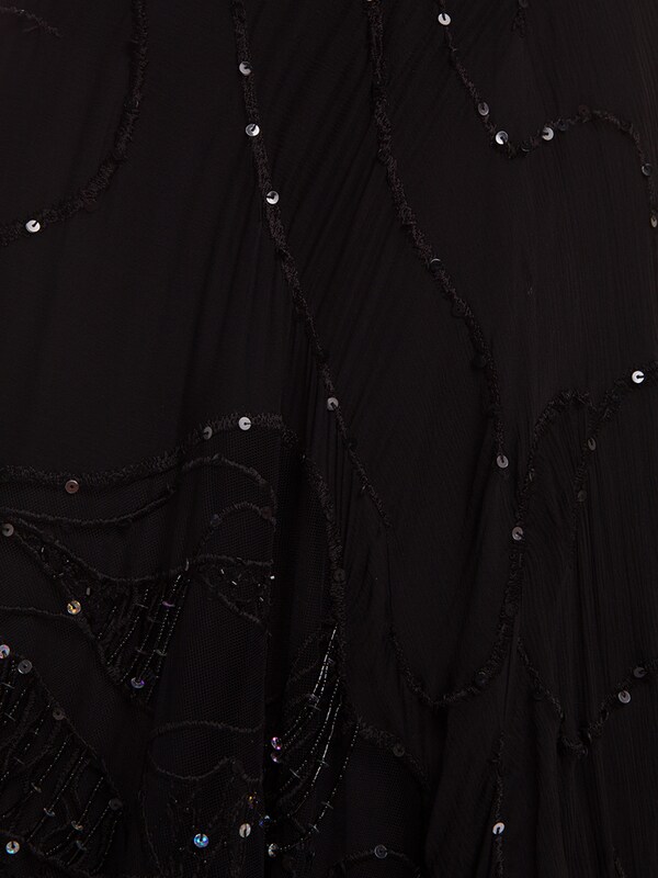 Starlight Long Skirt with Overlay