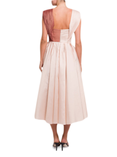 Wide Beige Evening Gown