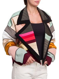 Multicolor Open Jacket