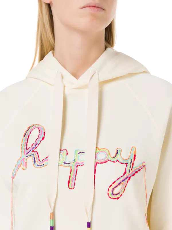 هودي مطرز بكلمة "Happy"