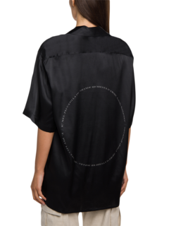Oversized Silk Button-Down with Asymmetric Hemline