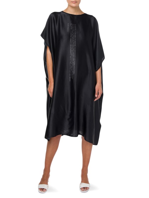 Silk Shift Dress with Signature Print