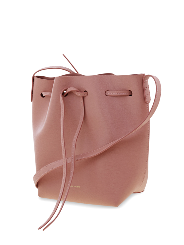 Leather Crossbody Purse with Drawstrings