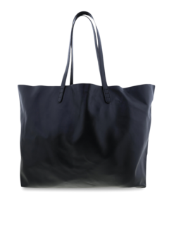 Oversized Leather Tote Bag with Thin Handles