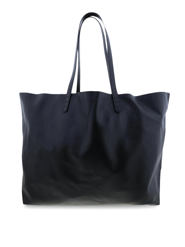 Oversized Leather Tote Bag with Thin Handles