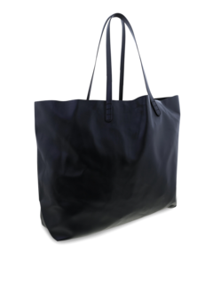Oversized Leather Tote Bag with Thin Handles