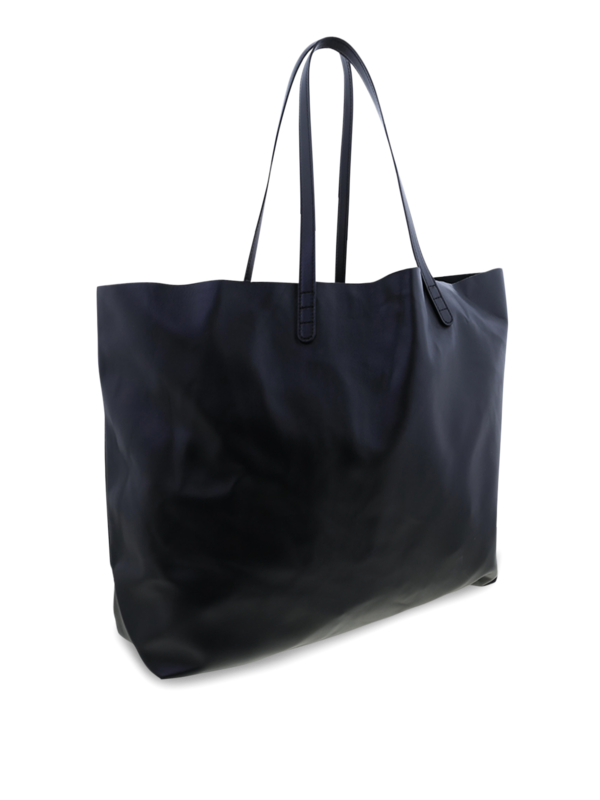 Oversized Leather Tote Bag with Thin Handles