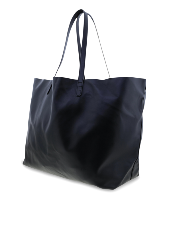 Oversized Leather Tote Bag with Thin Handles