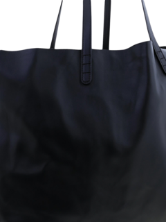 Oversized Leather Tote Bag with Thin Handles