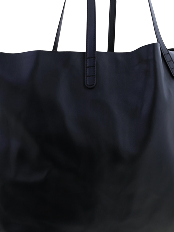 Oversized Leather Tote Bag with Thin Handles