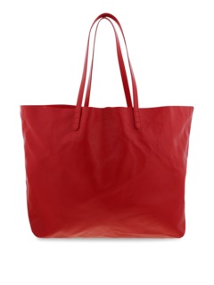 Oversized Leather Tote Bag with Thin Handles