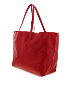 Oversized Leather Tote Bag with Thin Handles