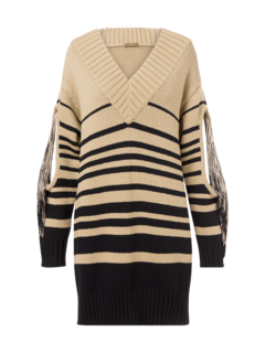 STRIPE JACQUARD KNIT MARGAUX DRESS