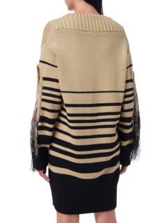 STRIPE JACQUARD KNIT MARGAUX DRESS