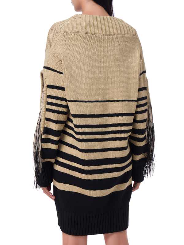STRIPE JACQUARD KNIT MARGAUX DRESS
