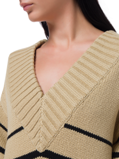 STRIPE JACQUARD KNIT MARGAUX DRESS