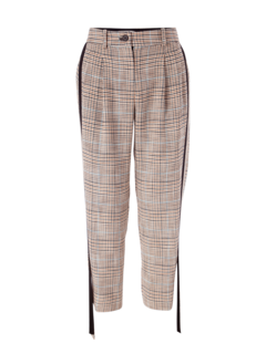 PLAID SUITING ECKLAND TROUSER WITH SIDE PANELS